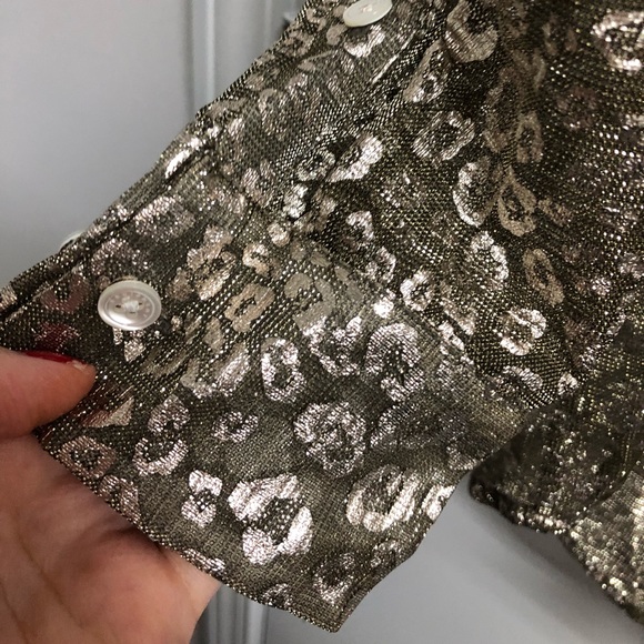 Gold Equipment Leopard Blouse - Picture 8 of 14